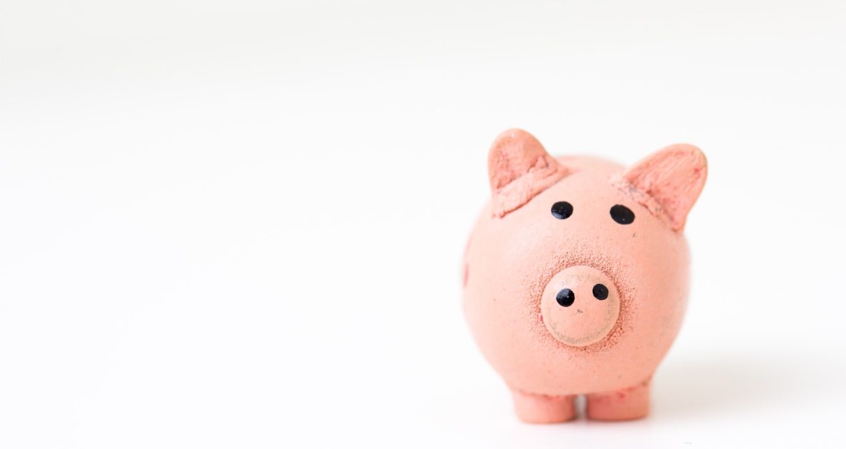 pink pig figurine on white surface